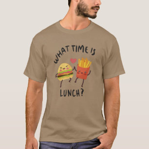 Hoe laat is de lunch t-shirt