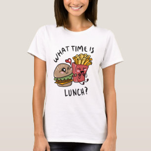 Hoe laat is de lunch t-shirt