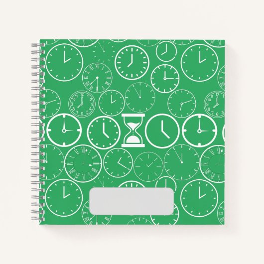Hoe laat is het.b Green BG Notitieboek (Voorkant)