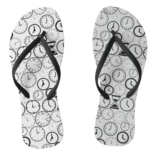 Hoe laat is het.wx4 L Grijs BG Teenslippers (Voetbed)