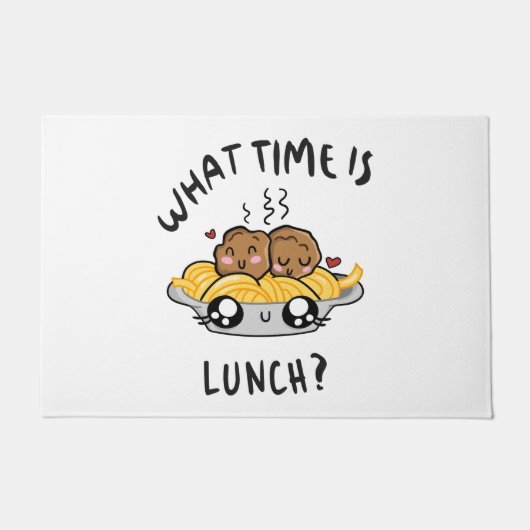 Hoe Laat Is Lunch Deurmat (Voorkant)