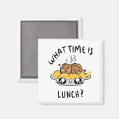 Hoe laat is Lunch? Magneet (Voorkant / Achterkant)