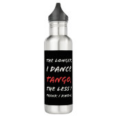 Hoe langer ik dans, hoe minder ik weet Quote Waterfles (Links)