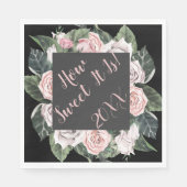 Hoe lief het is Pink Roses Afstuderen Servet (Voorkant)