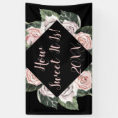 Hoe lief het is Pink Roses Afstuderen Spandoek (Verticaal)