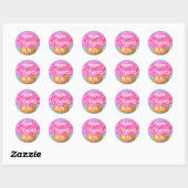 Hoe lief is het cupcake ronde sticker (Vel)