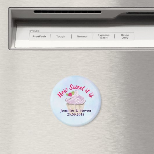 Hoe lief is het roze cupcake Weddenschap? Magneet (Insitu (Vaatwasser))