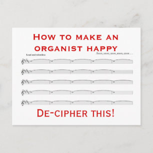 Hoe maak je een organist gelukkig briefkaart? briefkaart