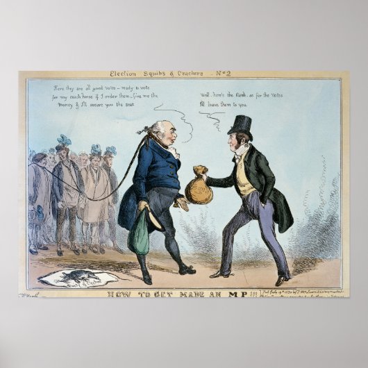 Hoe maak je een parlementslid, 19 juli 1830 poster (Voorkant)