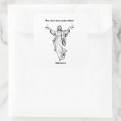 Hoe maakt Jezus koffie Hebreeën het Vierkante Sticker (Tas)