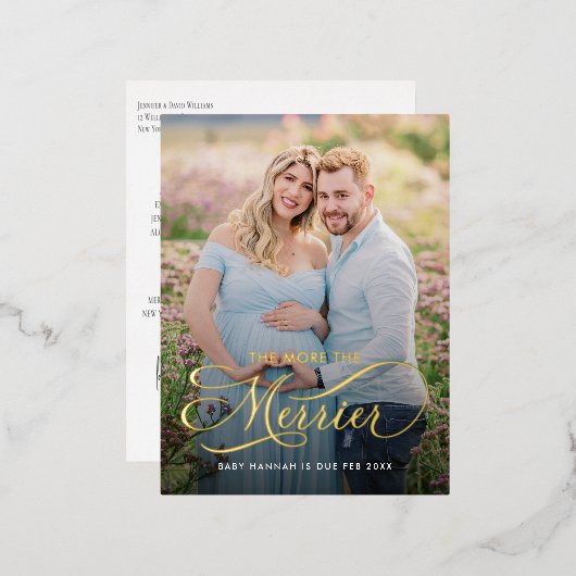 Hoe meer de aankondiging van de zwangerschap van d (Voorkant / Achterkant)