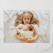 Hoe meer de bekendmaking van de Baby van de feestd Folie Uitnodiging (Voorkant)