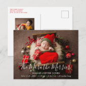 Hoe meer de kerstgeboorte van de Merrier Cute Aankondigingskaart (Voorkant / Achterkant)