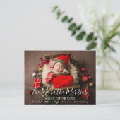 Hoe meer de kerstgeboorte van de Merrier Cute Aankondigingskaart (Staand voorkant)