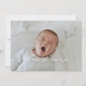 Hoe meer de Merrier Christmas Birth Photo aankondi Kaart (Voorkant)