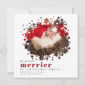 Hoe meer de Merrier Feestdagen Baby aankondiging (Voorkant)