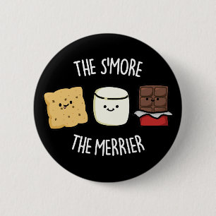 Hoe meer de Merrier Funny des meer pun Dark BG Ronde Button 5,7 Cm