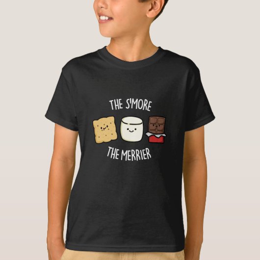 Hoe meer de Merrier Funny des meer pun Dark BG T-shirt (Voorkant)