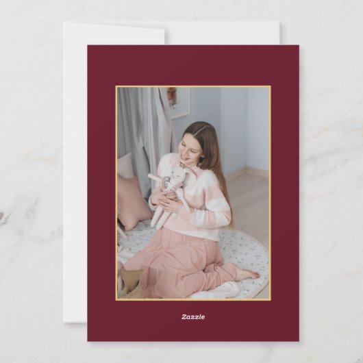 Hoe meer de zwangerschap van de Merrier Feestdagenkaart (Achterkant)