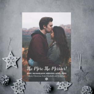 Hoe meer de zwangerschap van de Merrier Feestdagenkaart