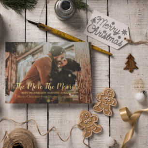 Hoe meer de zwangerschap van de Merrier Folie Feestdagenkaart