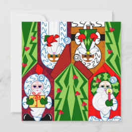 Hoe meer het Merrier Christmas-Wenskaart Feestdagenkaart