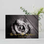 Hoe meer hoe beter, aankondiging van nieuwe baby (Staand Voorkant)