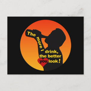 Hoe meer ik Drink briefkaart