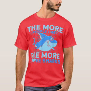 Hoe meer ik haaien dier haaien liefheb t-shirt