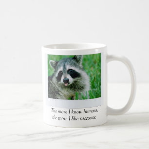 Hoe meer ik mensen ken, hoe meer ik van wasberen h koffiemok