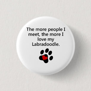 Hoe meer ik van mijn labradole hou ronde button 3,2 cm