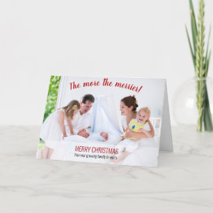 Hoe meer Merrier Photo New Baby Feestdagen Kaart