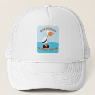 Hoe Meeuwen Het Pelikaan Cartoon Kunst Leuk Trucker Pet