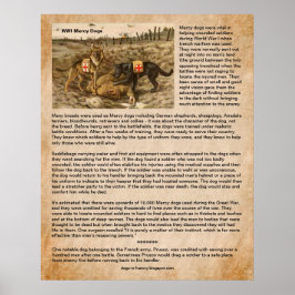Hoe Mercy Dogs WWI-soldaten op slagvelden heeft ge Poster