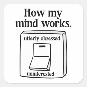 Hoe mijn geest werkt vierkante sticker