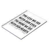 Hoe minder we zien met onze ogen - blindheid brail notitieboek (Linkerzijde)