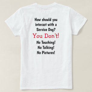 Hoe moet je omgaan met een diensthond? t-shirt