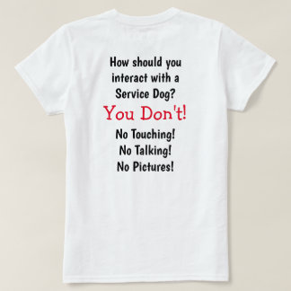 Hoe moet je omgaan met een diensthond? t-shirt