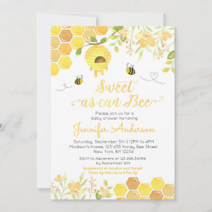 Hoe mooi ook bijenbaby Shower Invitations Boy Girl Kaart