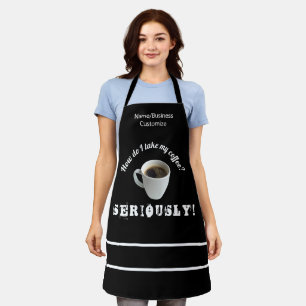 Hoe neem ik mijn koffie? All-over Print Apron Schort