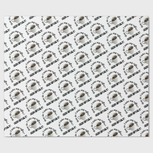 Hoe neem ik mijn koffie? Cadeaupapier (Vlak)