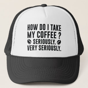 Hoe neem ik mijn koffie? trucker pet