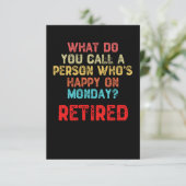Hoe noem je een persoon die gelukkig is op maandag bedankkaart (Staand voorkant)