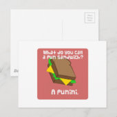Hoe noem je een pun sandwich? A Punini Briefkaart (Voorkant / Achterkant)