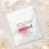 Hoe noem je iemand die enthousiast met pensioen is bedankzakje (Geknipt)