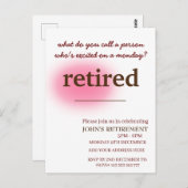 Hoe noem je iemand die enthousiast met pensioen is briefkaart (Voorkant / Achterkant)