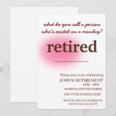 Hoe noem je iemand die enthousiast met pensioen is kaart (Voorkant / Achterkant)