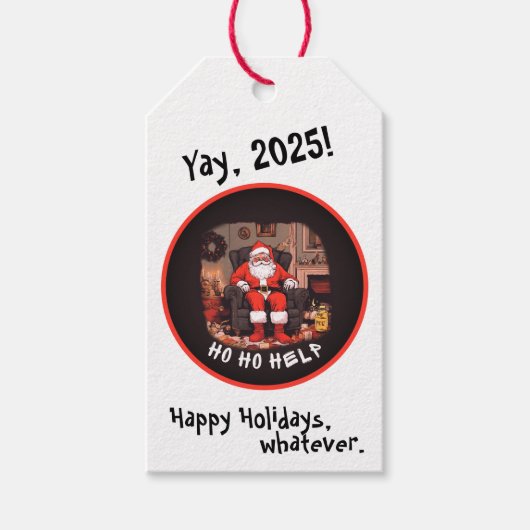 HOE OM TE HELPEN HOARDER SANTA CADEAULABEL (Voorkant)