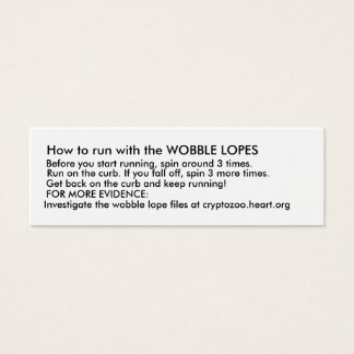 Hoe om te lopen met de WOBBLE LOPES. Mini Visitekaartjes