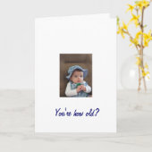 Hoe oud ben je? kaart (Gele Bloem)